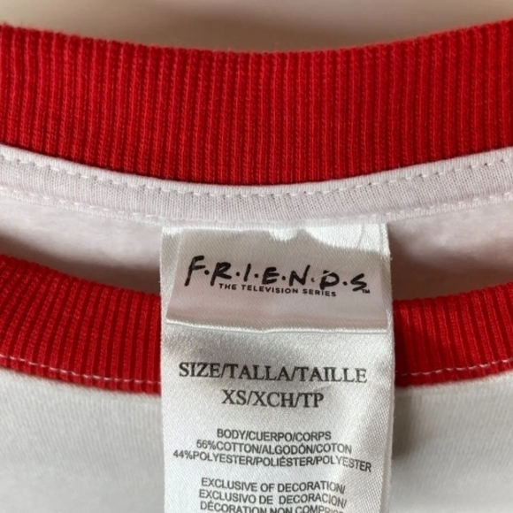 FRIENDS TV Show Ugly Christmas Sweatshirt Women's Size XS Stockings Pullover - Picture 2 of 10